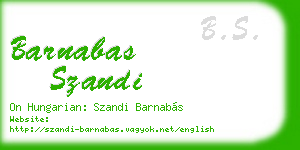 barnabas szandi business card