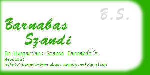 barnabas szandi business card